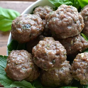 Lamb Meatballs with coconut mint sauce