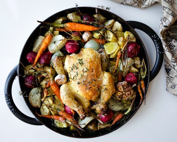 Cold Roasted Chicken & Steamed Veggies