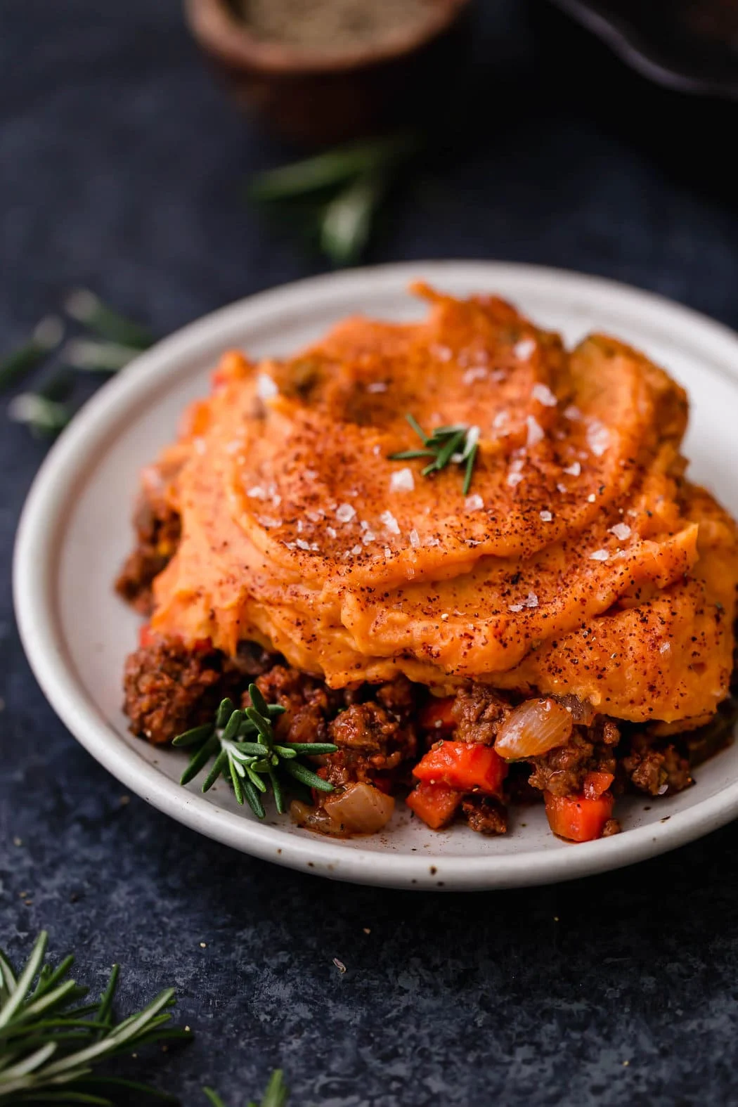 AIP Shepherd's Pie (topped with sweet potato mash)